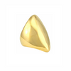 Bague dorée sculpturale asymétrique en acier inoxydable