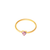 Bague dorée avec pierre en forme de cœur rose, élégante et pleine de tendresse – Alberto Bijoux