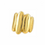 Bague dorée large au design bombé sculptural en acier inoxydable