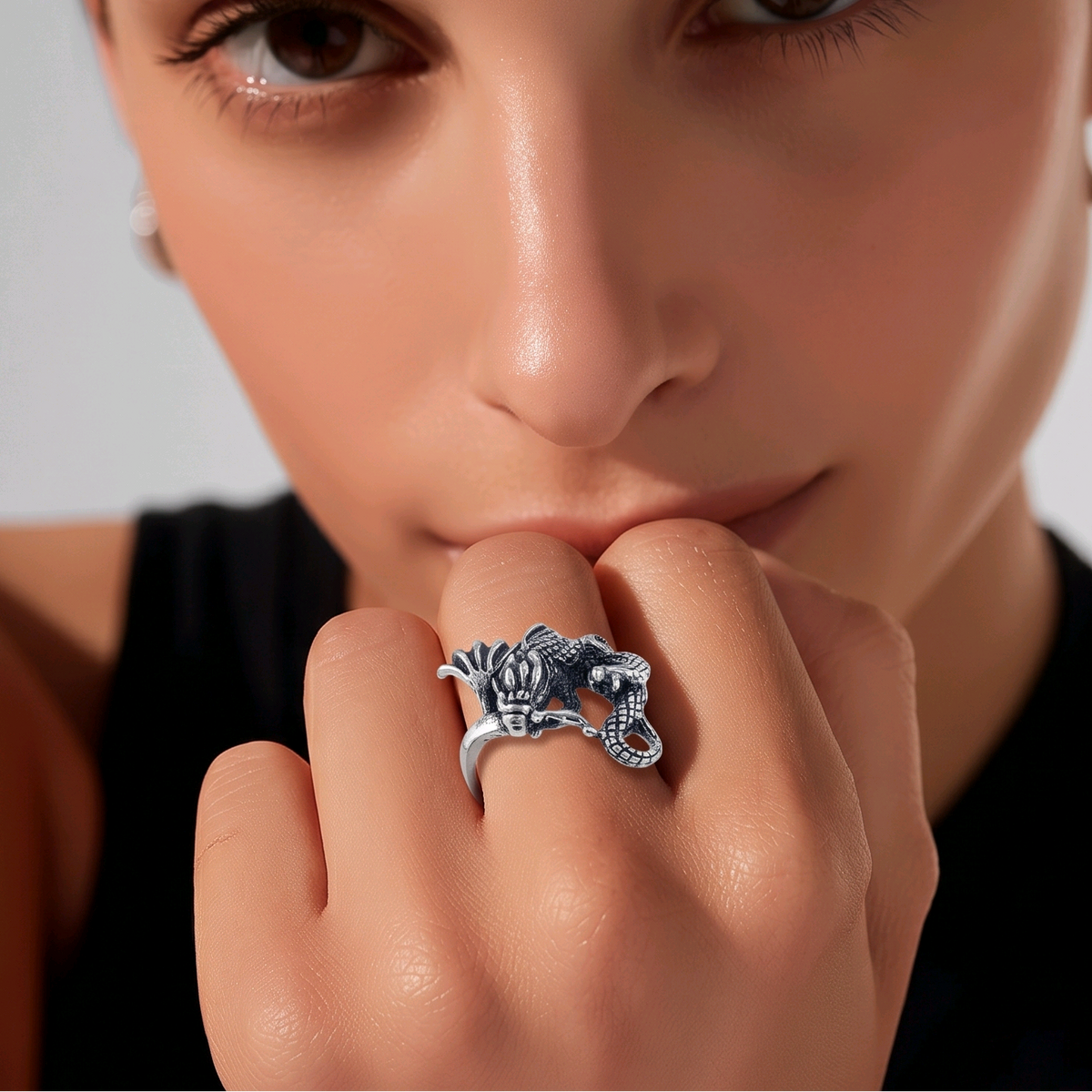 Ryuu – Bague Dragon en Argent Sterling 925 - Alberto Bijoux