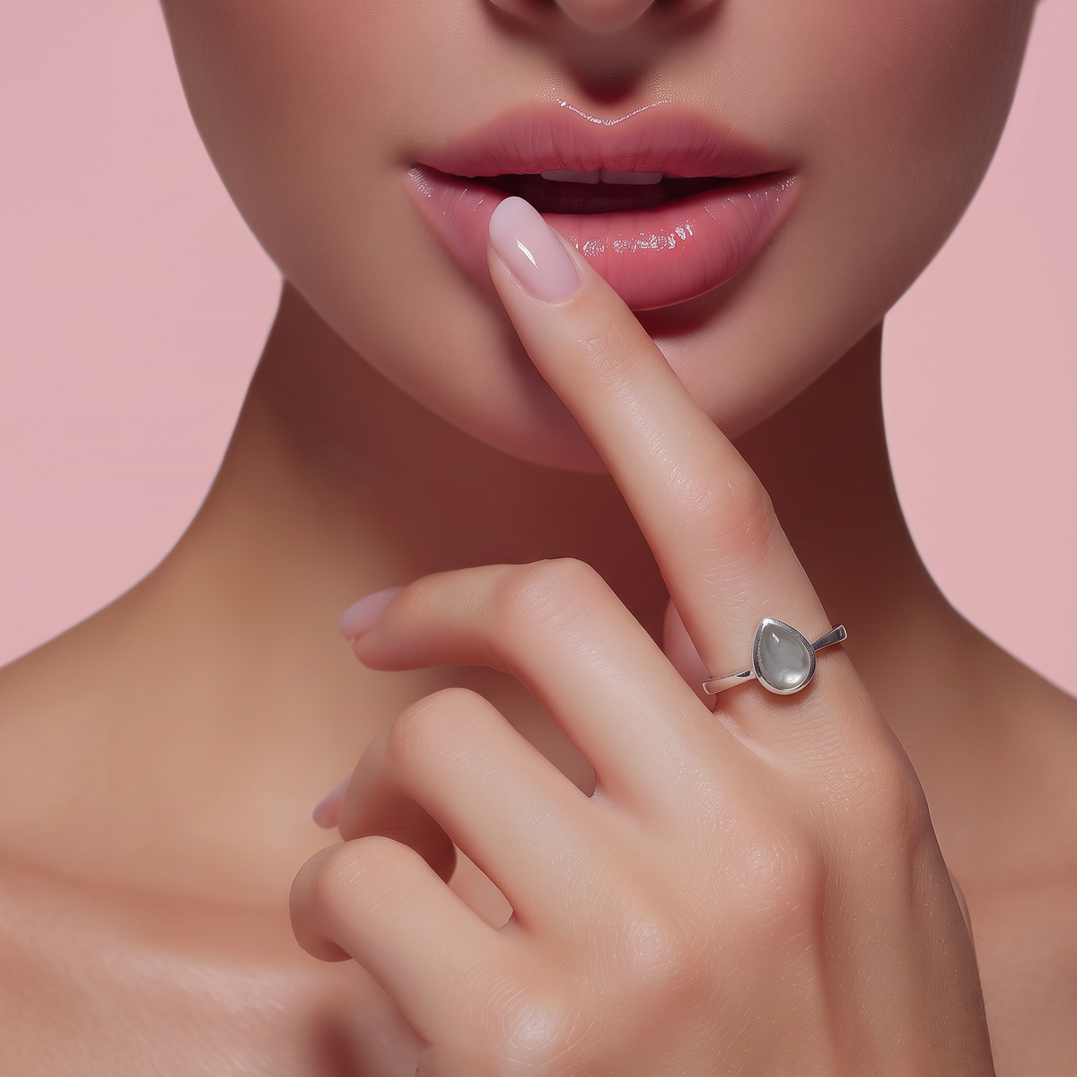 Bague Goutte Nacre de Perle - Argent Sterling 925 - Alberto Bijoux