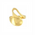 Bague dorée en acier inoxydable au design ouvert et fluide – bijou moderne et chic