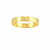 Bague dorée fine avec motif arrondi, délicate et empilable