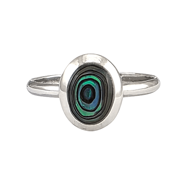 Bague Nebula - Abalone Argent Sterling Minimaliste - Alberto Bijoux