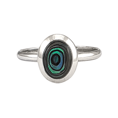 Bague Nebula - Abalone Argent Sterling Minimaliste - Alberto Bijoux
