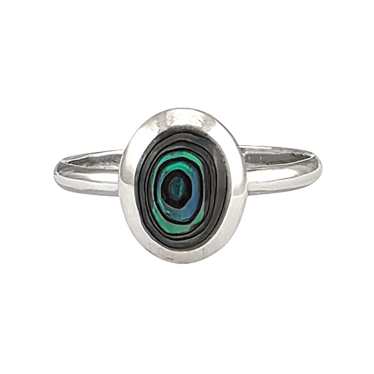 Bague Nebula - Abalone Argent Sterling Minimaliste - Alberto Bijoux
