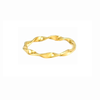 Bague dorée torsadée fine, style minimaliste et élégant