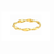 Bague dorée torsadée fine, style minimaliste et élégant