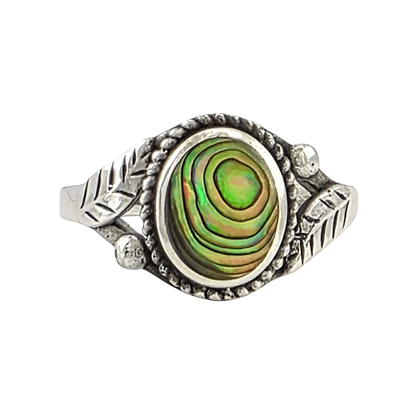 Bague Ava - Abalone Argent Sterling Ornementée - Alberto Bijoux