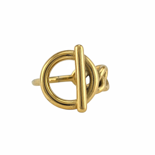 Bague bombée dorée lisse en acier inoxydable, style minimaliste – tailles 6 à 9 - Alberto bijoux