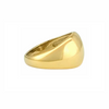 Bague dôme dorée bombée en acier inoxydable