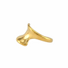 Bague dorée brillante au design sculptural, style contemporain, tailles 6 à 9 - Alberto bijoux