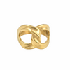 Bague dorée en forme de nœud croisé, design élégant et moderne -Alberto bijoux