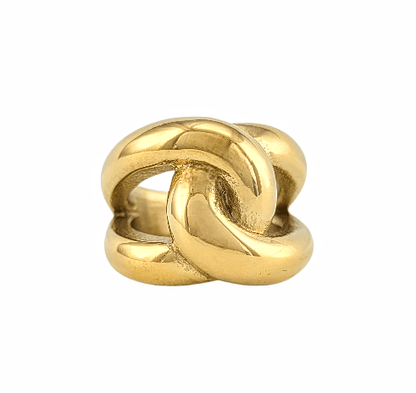 Bague "Bold Link" Dorée – Sculpturale & Audacieuse - Alberto Bijoux