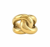 Bague dorée de 18 mm avec anneaux entrelacés, design volumineux et sculptural - Alberto bijoux
