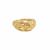 Bague dorée martelée ajustable – Nova par Alberto Bijoux