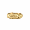 Bague dorée avec motif tressé en relief, finition brillante et texturée -Alberto bijoux 