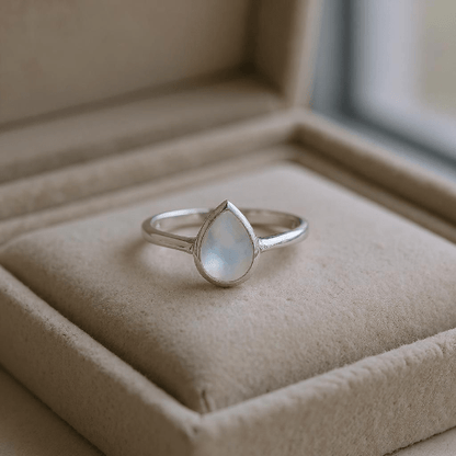 Bague Goutte Nacre de Perle - Argent Sterling 925 - Alberto Bijoux