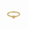 Bague dorée fine avec petit smiley gravé, disponible en tailles 6 à 9 - Alberto bijoux