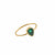 Bague dorée avec pierre verte en forme de goutte, design délicat Émeraude Douce – Alberto Bijoux