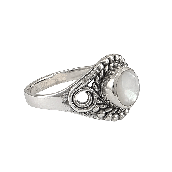 Bague Lyra - Nacre Argent Sterling Vintage - Alberto Bijoux