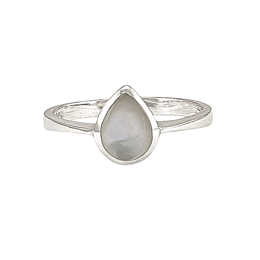 Bague Goutte Nacre de Perle - Argent Sterling 925 - Alberto Bijoux