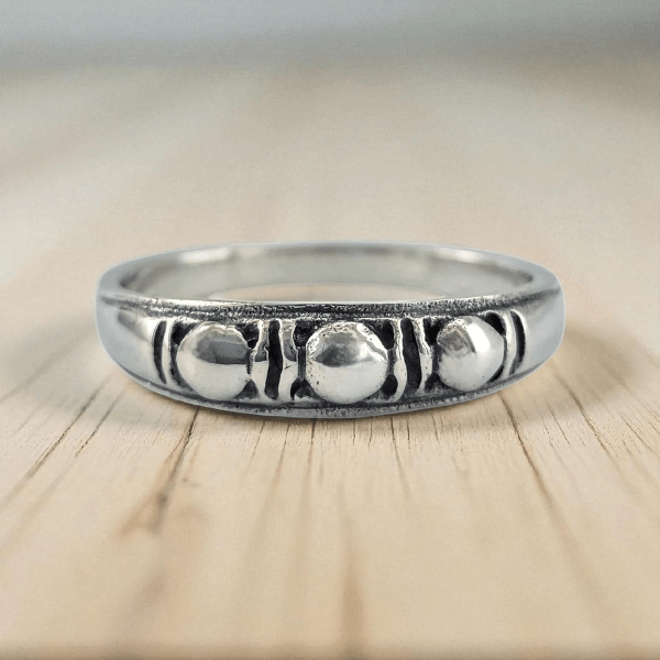 Orion – Bague Argent Sterling 925 à Motifs Martelés - Alberto Bijoux