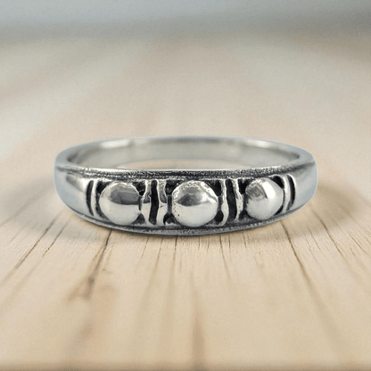 Orion – Bague Argent Sterling 925 à Motifs Martelés - Alberto Bijoux