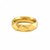 Bague dorée géométrique facettée en acier inoxydable