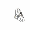 Bague en argent sterling représentant une rose sculptée avec design ajouré, pétales détaillés et structure florale tridimensionnelle