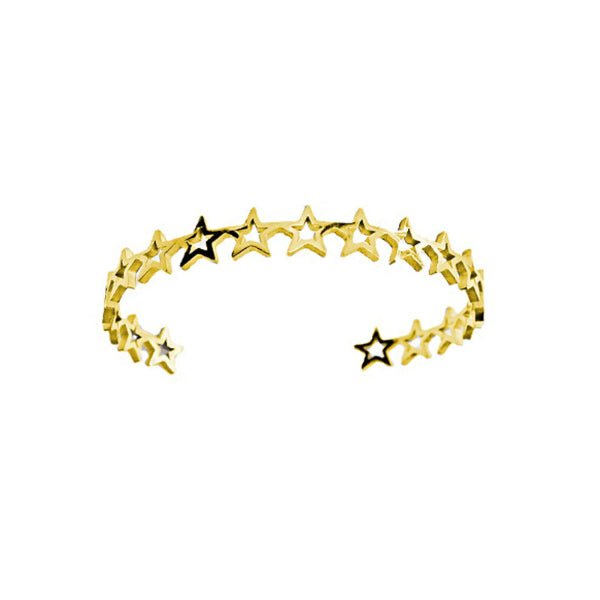 Stella – Bangle Ouvert Étoiles Dorées - Alberto Bijoux