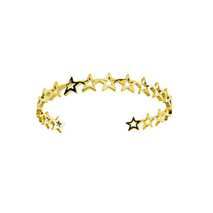 Stella – Bangle Ouvert Étoiles Dorées - Alberto Bijoux
