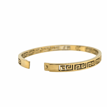 Bracelet Grec Doré – Bangle Minimaliste Inoxydable - Alberto Bijoux