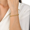 Bracelet doré pour femme avec chaîne torsadée et nœud central, au style chic et intemporel – Alberto Bijoux