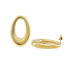 Boucles d’oreilles dorées ovales 37x23 mm en acier inoxydable – Alberto Bijoux Montréal