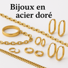 bijoux en acier inoxidable doré seulement chez alberto bijoux mont royal montreal 