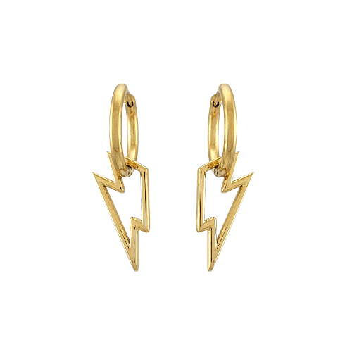 Bolt – Mini Créoles Éclair Doré - Alberto Bijoux