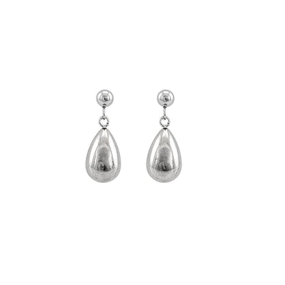 Boucles d’oreilles goutte en acier inoxydable argenté au design minimaliste