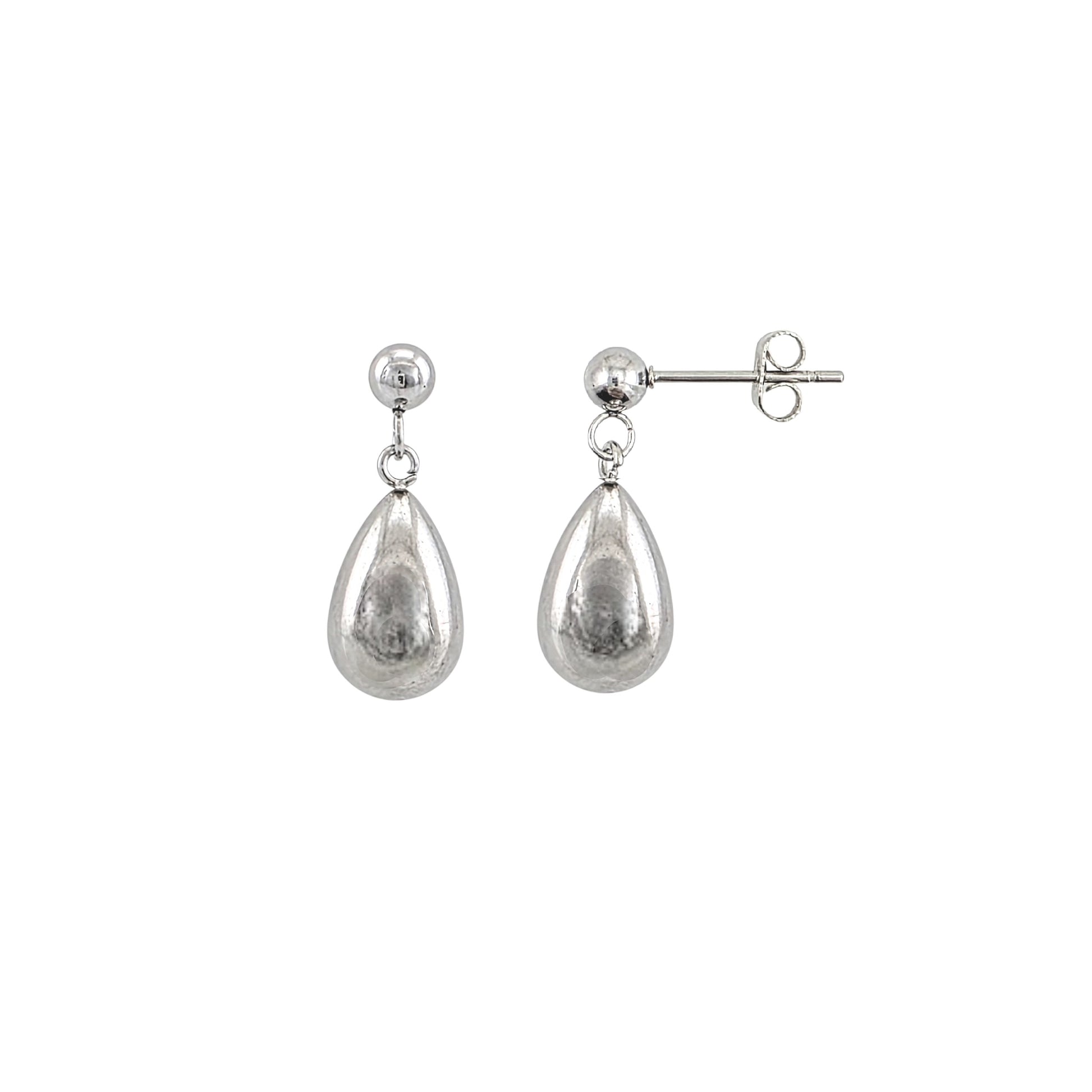 Boucles d’oreilles goutte en acier inoxydable argenté au design minimaliste