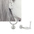 Boucles d’oreilles créoles avec pendentif boule en argent sterling 925 – Alberto Bijoux Montréal