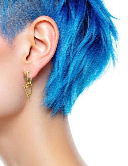 Bolt – Mini Créoles Éclair Doré - Alberto Bijoux