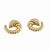 Paire de boucles d’oreilles dorées spiralées 30x13mm en acier inoxydable, finition brillante. -Alberto bijoux