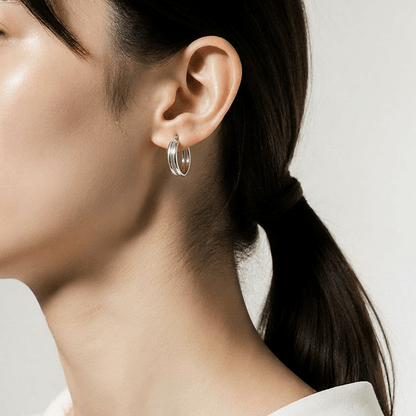 Boucles Élégance Rainurée - Alberto Bijoux