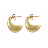Boucles d’oreilles dorées en forme de croissant de lune en acier inoxydable