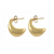 Boucles d’oreilles dorées en forme de croissant de lune en acier inoxydable