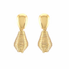 Boucles d’oreilles dorées en acier inoxydable en forme de goutte torsadée, finition brillante