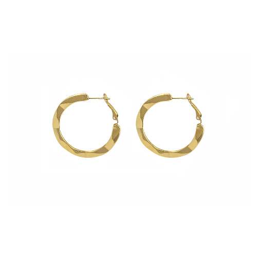 Boucles Facettées Dorées - Alberto Bijoux