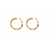 Boucles d’oreilles rondes facettées dorées 25mm en acier inoxydable