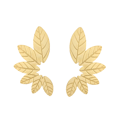 Boucles Feuilles Dorées “Gaïa” - Alberto Bijoux