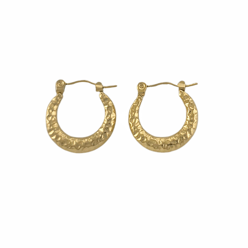 Boucles Martelées Lune - Alberto Bijoux